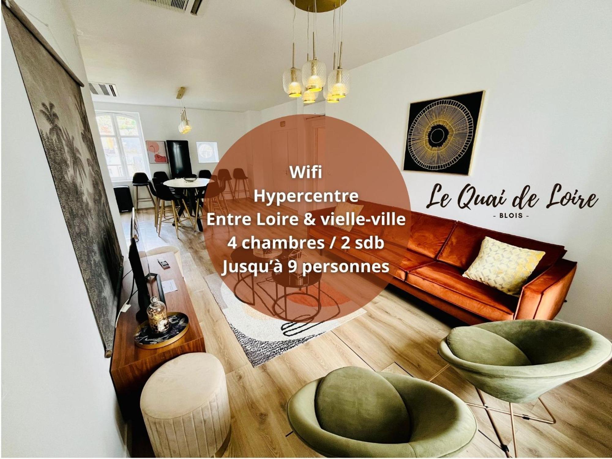 블루아 Vue Loire, Hypercentre, Spacieux, Familial, Climatise, Le Quai De Loire 아파트 외부 사진